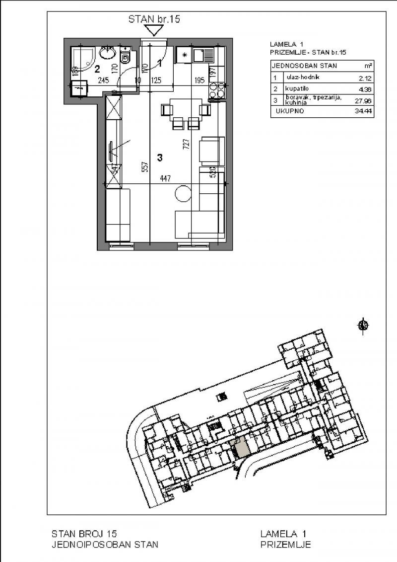 Mirijevo, Podmorničara Đorđa Mitrovića, 34m2, 1.0 ID#2689