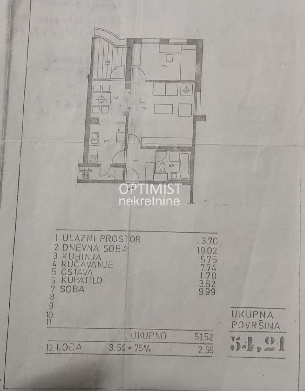 Otona Župančiča (bela fasadna cigla) 55m2, 2.0 ID#2700