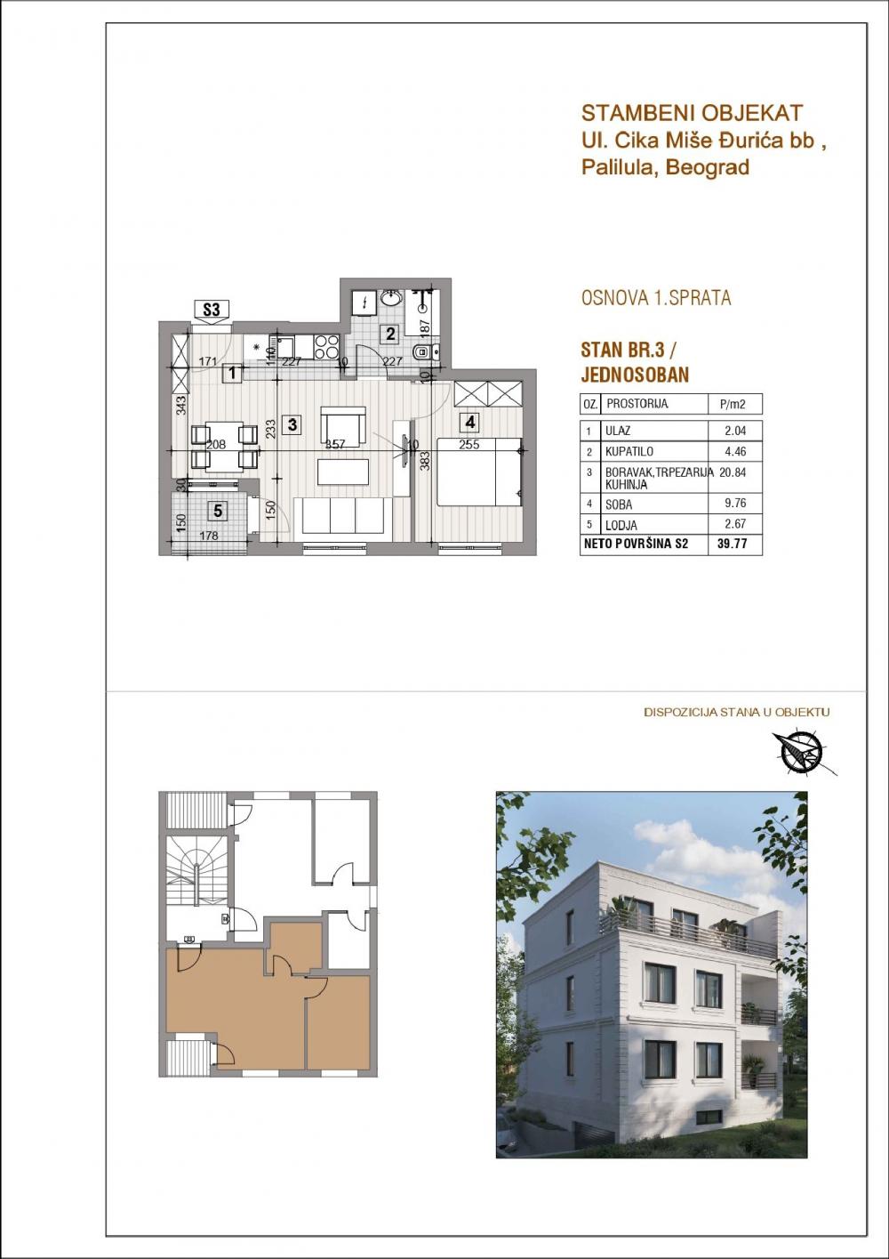 Moderna novogradnja na Karaburmi, 40m2, 1.5 ID#3487