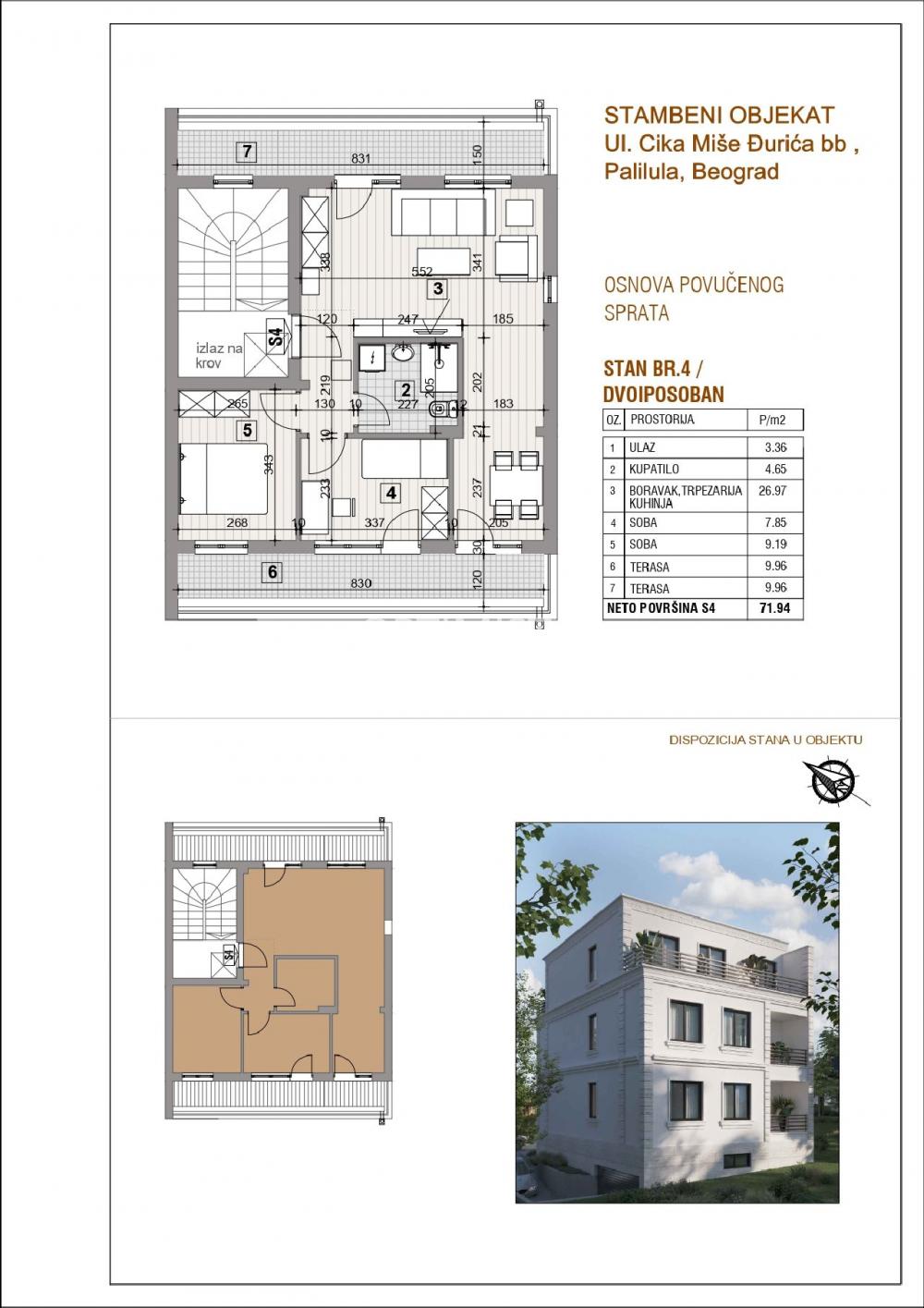Moderna novogradnja na Karaburmi, 72m2, 2.5 ID#3489